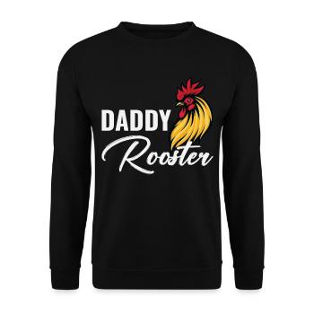 Papa Hahn Huhn Papa Bauer Vatertag - Unisex Pullover - Schwarz - Vorne - Alina (178cm) & Michal (187cm)