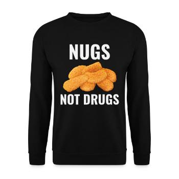 Chicken Nuggets Fast Food Funny Saying - Unisex Sweatshirt - black - Front - Alina (178cm) & Michal (187cm)