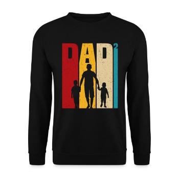 père avec deux fils papa et fils cadeau - Sweat-shirt Unisexe - noir - Devant - Alina (178cm) & Michal (187cm)