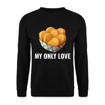 Chicken Nuggets Fast Food Funny Saying - Unisex Sweatshirt - black - Front - Alina (178cm) & Michal (187cm)