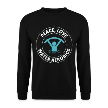 Water aerobics Aquatic fitness Aqua Exercise - Unisex Sweatshirt - black - Front - Alina (178cm) & Michal (187cm)