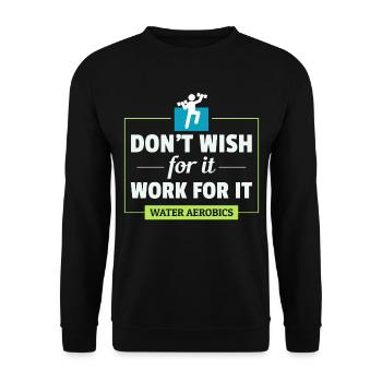 Water aerobics Aquatic fitness Aqua Exercise - Unisex Sweatshirt - black - Front - Alina (178cm) & Michal (187cm)
