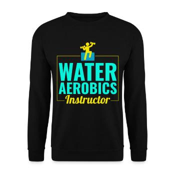 Wassergymnastik Instruktor Aquatic Fitness Trainer - Unisex Pullover - Schwarz - Vorne - Alina (178cm) & Michal (187cm)