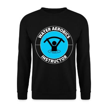 Wassergymnastik Instruktor Meerjungfrau Aquatische Fitness - Unisex Pullover - Schwarz - Vorne - Alina (178cm) & Michal (187cm)