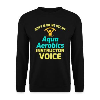 Water aerobics Aquatic fitness Aqua Exercise - Unisex Sweatshirt - black - Front - Alina (178cm) & Michal (187cm)
