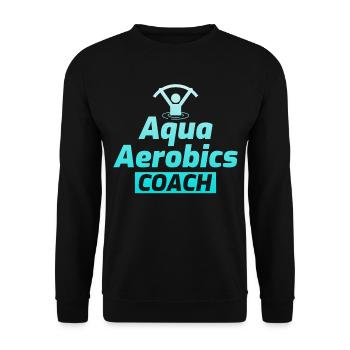 AquaGym Coach Fitness Aquatique Entraîneur - Sweat-shirt Unisexe - noir - Devant - Alina (178cm) & Michal (187cm)