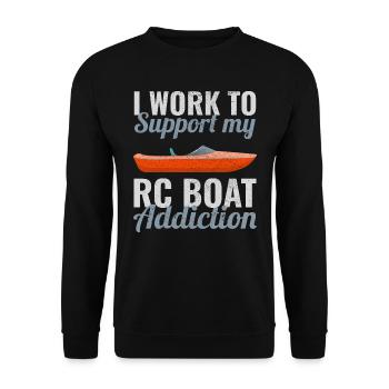 Rc Boat Racing Course de hors-bord électrique - Sweat-shirt Unisexe - noir - Devant - Alina (178cm) & Michal (187cm)