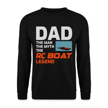 Rc Boat Racing Dad Race Bateau à moteur Fête des pères - Sweat-shirt Unisexe - noir - Devant - Alina (178cm) & Michal (187cm)