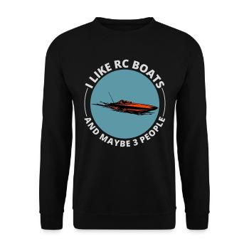 Rc Boat Racing Course de hors-bord électrique - Sweat-shirt Unisexe - noir - Devant - Alina (178cm) & Michal (187cm)