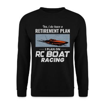 Rc Boat Racing Course de retraite de bateaux électriques - Sweat-shirt Unisexe - noir - Devant - Alina (178cm) & Michal (187cm)