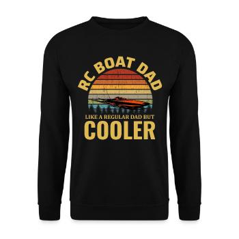 Rc Boat Papa Powerboat Speedboat Racing Fête des Pères - Sweat-shirt Unisexe - noir - Devant - Alina (178cm) & Michal (187cm)