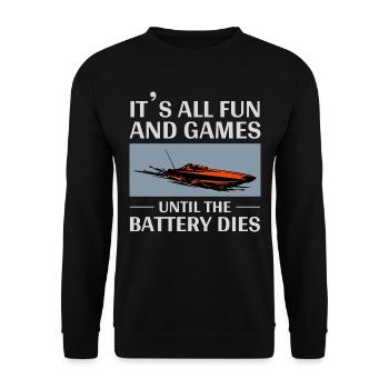 Rc Boat Racing Powerboat Speedboat Course au large - Sweat-shirt Unisexe - noir - Devant - Alina (178cm) & Michal (187cm)
