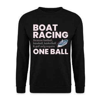 Boat Racing Powerboat Speedboat Offshore Race - Unisex Sweatshirt - black - Front - Alina (178cm) & Michal (187cm)