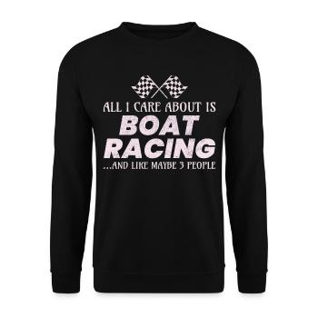Boat Racing Powerboat Speedboat Offshore Race - Unisex Sweatshirt - black - Front - Alina (178cm) & Michal (187cm)