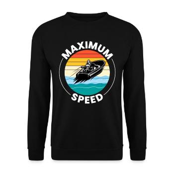 Hydroplane Boat Racing Course de hors-bord - Sweat-shirt Unisexe - noir - Devant - Alina (178cm) & Michal (187cm)