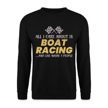 Boat Racing Powerboat Speedboat Offshore Race - Unisex Sweatshirt - black - Front - Alina (178cm) & Michal (187cm)