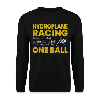 Hydroplane Boat Racing Course de hors-bord - Sweat-shirt Unisexe - noir - Devant - Alina (178cm) & Michal (187cm)