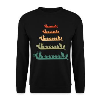 Dragon Boat Racing Crew Paddlers Water Sport - Unisex Sweatshirt - black - Front - Alina (178cm) & Michal (187cm)