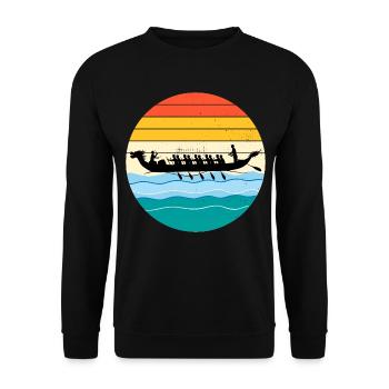 Dragon Boat Racing Crew Paddlers Water Sport - Unisex Sweatshirt - black - Front - Alina (178cm) & Michal (187cm)