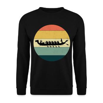 Dragon Boat Racing Crew Paddlers Water Sport - Unisex Sweatshirt - black - Front - Alina (178cm) & Michal (187cm)