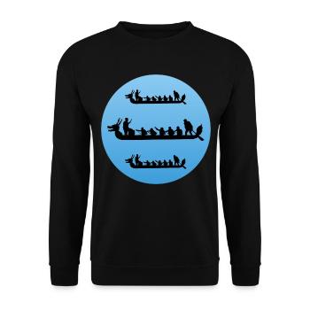 Dragon Boat Racing Crew Paddlers Water Sport - Unisex Sweatshirt - black - Front - Alina (178cm) & Michal (187cm)