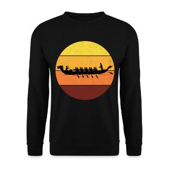 Drachenboot Racing Crew Paddlers Wassersport - Unisex Pullover - Schwarz - Vorne - Alina (178cm) & Michal (187cm)