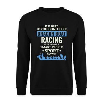 Dragon Boat Racing Crew Paddlers Water Sport - Unisex Sweatshirt - black - Front - Alina (178cm) & Michal (187cm)