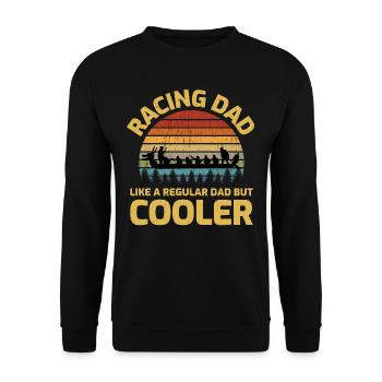 Dragon Boat Racing Crew Paddlers Dad Water Sport - Unisex Sweatshirt - black - Front - Alina (178cm) & Michal (187cm)