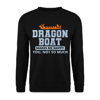 Dragon Boat Racing Crew Paddlers Water Sport - Unisex Sweatshirt - black - Front - Alina (178cm) & Michal (187cm)