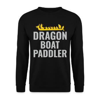 Dragon Boat Racing Crew Paddlers Water Sport - Unisex Sweatshirt - black - Front - Alina (178cm) & Michal (187cm)