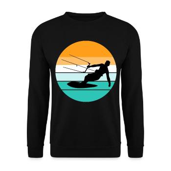 Kiteboarding Kiteboarder Kitesurfen Kitesurfen - Unisex Pullover - Schwarz - Vorne - Alina (178cm) & Michal (187cm)
