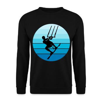 Kiteboarding Kiteboarder Kitesurfen Kitesurfen - Unisex Pullover - Schwarz - Vorne - Alina (178cm) & Michal (187cm)