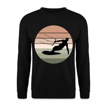 Kiteboarding Kiteboarder Kitesurfen Kitesurfen - Unisex Pullover - Schwarz - Vorne - Alina (178cm) & Michal (187cm)