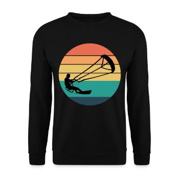Kiteboarding Kiteboarder Kitesurfen Kitesurfen - Unisex Pullover - Schwarz - Vorne - Alina (178cm) & Michal (187cm)