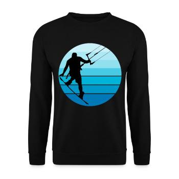 Kitesurfen Kiteboarding Kiteboarder Kitesurf - Unisex Pullover - Schwarz - Vorne - Alina (178cm) & Michal (187cm)