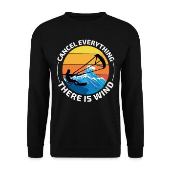 Kitesurfen Kiteboarding Kiteboarder Kitesurf - Unisex Pullover - Schwarz - Vorne - Alina (178cm) & Michal (187cm)