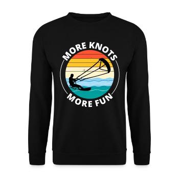 Kitesurfen Kitesurfen Kiteboarding Kiteboarder - Unisex Pullover - Schwarz - Vorne - Alina (178cm) & Michal (187cm)