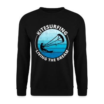 Kitesurfen Kitesurfen Kiteboarding Kiteboarder - Unisex Pullover - Schwarz - Vorne - Alina (178cm) & Michal (187cm)