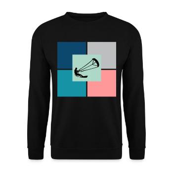 Kitesurfen Kitesurfen Kiteboarding Kiteboarder - Unisex Pullover - Schwarz - Vorne - Alina (178cm) & Michal (187cm)