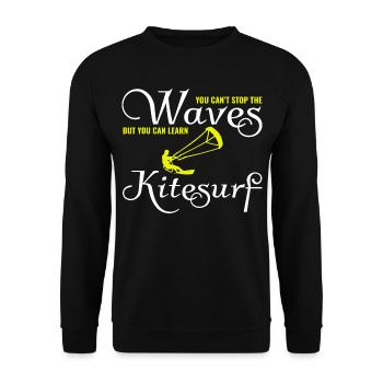 Kitesurfen Kitesurfen Kiteboarding Kiteboarder - Unisex Pullover - Schwarz - Vorne - Alina (178cm) & Michal (187cm)