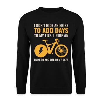 E-Bike Elektrofahrrad Fahrrad Radfahren Biker Mtb - Unisex Pullover - Schwarz - Vorne - Alina (178cm) & Michal (187cm)