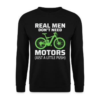 E-Bike Elektrofahrrad Fahrrad Radfahren Biker Mtb - Unisex Pullover - Schwarz - Vorne - Alina (178cm) & Michal (187cm)
