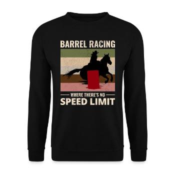 Barrel Racer Racing Équitation Course Rodeo - Sweat-shirt Unisexe - noir - Devant - Alina (178cm) & Michal (187cm)