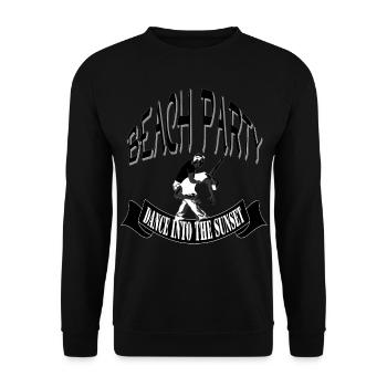 beach party tanzen Paar Urlaub Sonnenuntergang - Unisex Pullover - Schwarz - Vorne - Alina (178cm) & Michal (187cm)