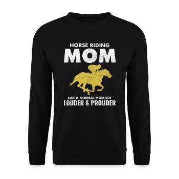Barrel Racer Racing Horse Riding Mom Mothers day - Unisex Sweatshirt - black - Front - Alina (178cm) & Michal (187cm)
