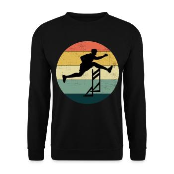 Hurdles Hurdling Hurdler Running Runner Athletes - Unisex Sweatshirt - black - Front - Alina (178cm) & Michal (187cm)