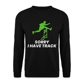 Hurdles Hurdling Hurdler Running Runner Athletes - Unisex Sweatshirt - black - Front - Alina (178cm) & Michal (187cm)