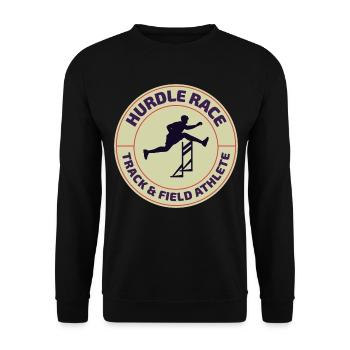 Hurdles Hurdling Hurdler Running Runner Athletes - Unisex Sweatshirt - black - Front - Alina (178cm) & Michal (187cm)