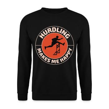 Hurdles Hurdling Hurdler Running Runner Athletes - Unisex Sweatshirt - black - Front - Alina (178cm) & Michal (187cm)