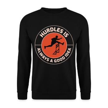 Hurdles Hurdling Hurdler Running Runner Athletes - Unisex Sweatshirt - black - Front - Alina (178cm) & Michal (187cm)